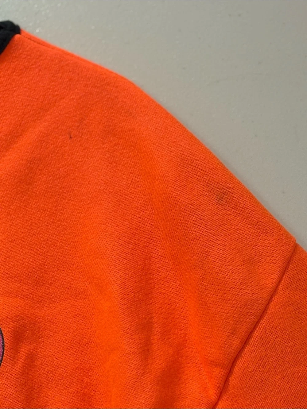 Vintage 90s Kidcore Orange Fleece Sleep Gown / Lounge Dress - Size Medium